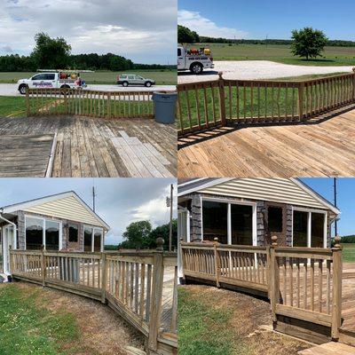 Deck cleaning job that we done