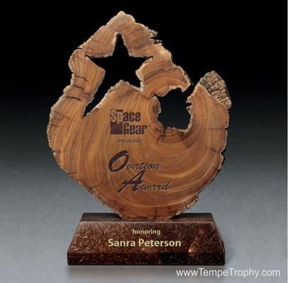 Eco Friendly Award made from walnut and coconut shells