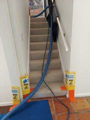 We use corner guards and walk-off matts to protect your floors and walls