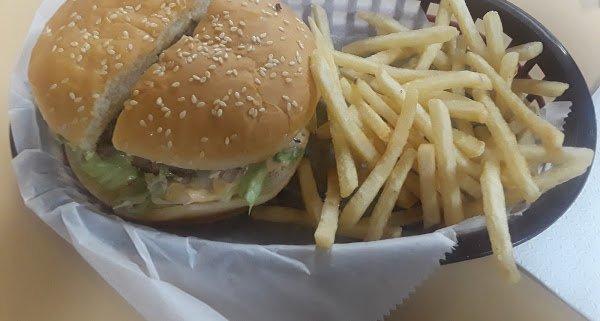 The coveted Bowling Alley Burger!