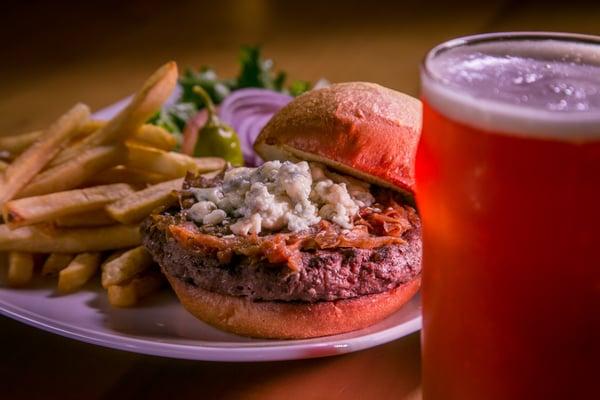 8-hour onion and Point Reyes blue cheese burger