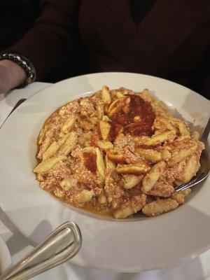 Cavatelli with marinara sauce & ricotta cheese