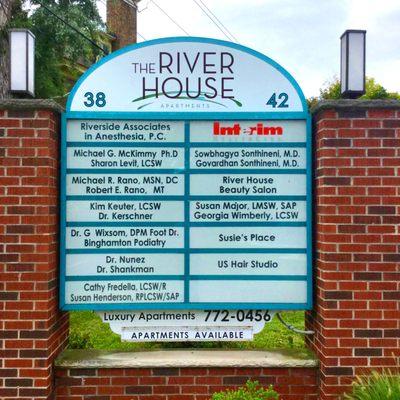 The River House Sign