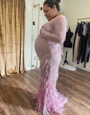 Custom dress for a clients maternity shoot