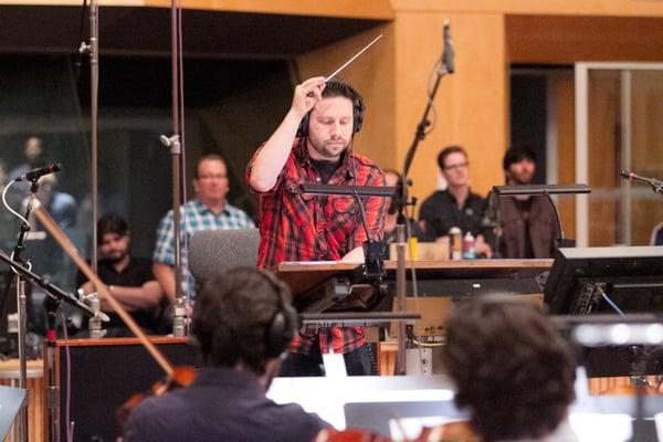 Conducting the Hollywood Studio Symphony at the 20th Century Fox Scoring Stage.