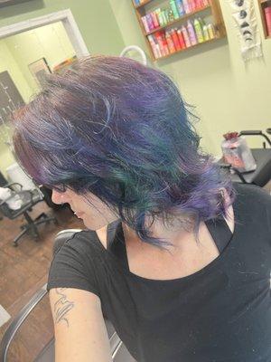 Vivids! Oil slick hair