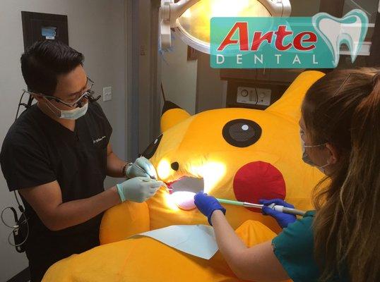 Even Pikachu needs to see the dentist every six months!