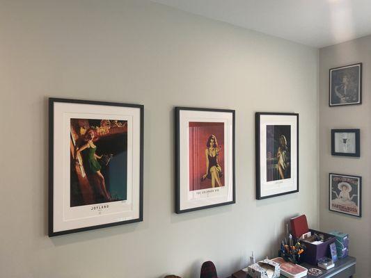 These are the prints they framed. They're fabulous.