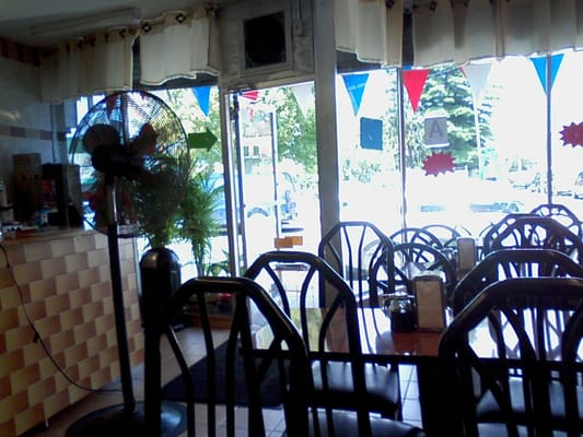 La Pinela Dining Area (windows look out on Castleton Avenue).