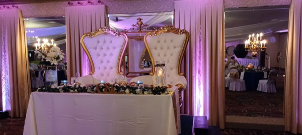 Overview of sweetheart table