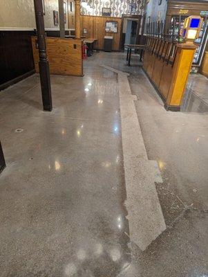 Potbelly Sandwich shop, commercial business, polished concrete, natural concrete color