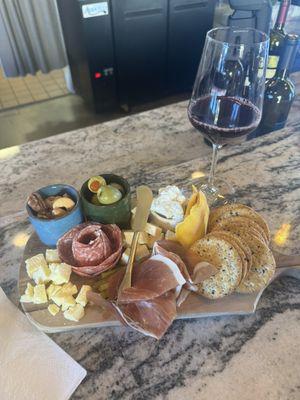 Charcuterie and wine