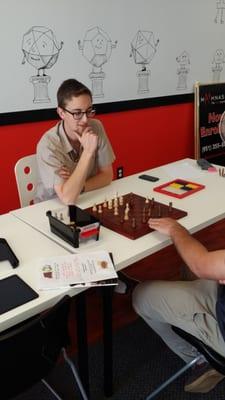 Mathnasium of Riverside has game hour each day during the summer. We also have a chess club where kids can learn to play chess!