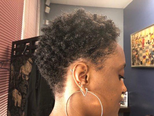 Tapper sides and back natural look