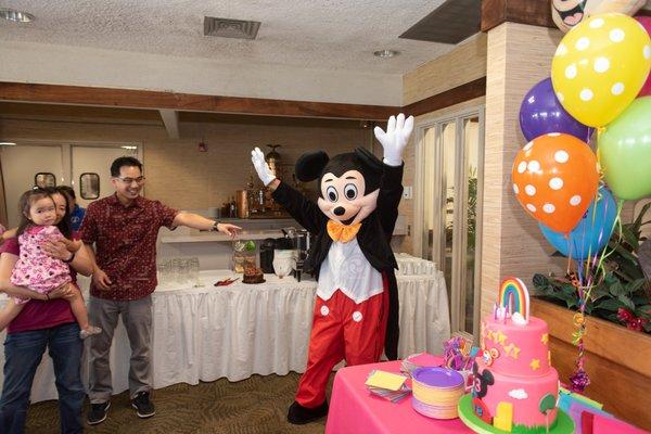 Here's Mickey (hubby in costume)! 8/18/18.  Photo credit: Dave Miyamoto & Co.