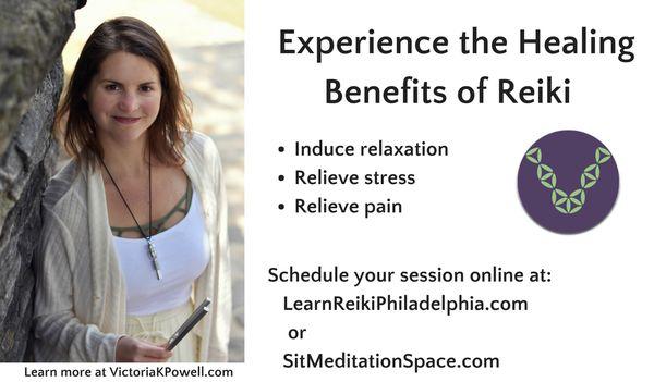 Experience the healing benefits of Reiki! Schedule your session online at LearnReikiPhiladelphia.com or SitMeditationSpace.com