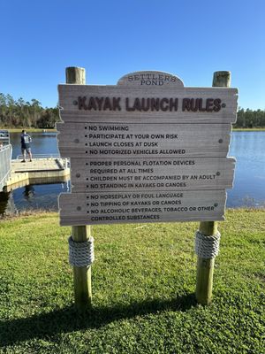 Kayak launch rules