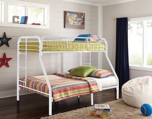 Sturdy bunk bed frame built to last starting at only $5.99 a week. Add on mattresses for as low as $4 a week!