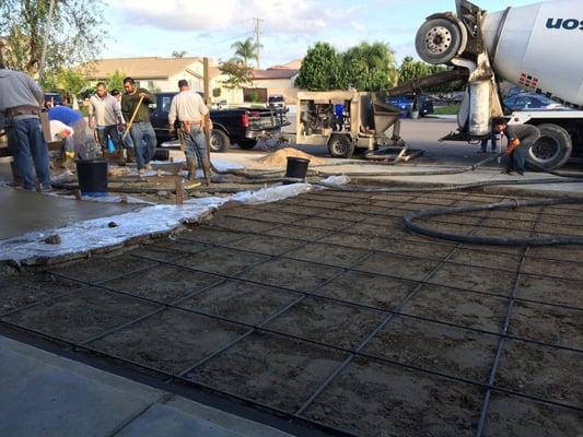 Getting ready to pour the driveway.