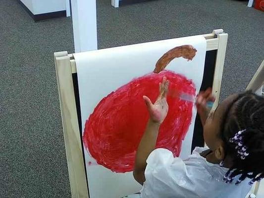 Children thoroughly enjoy expressing themselves artistically.