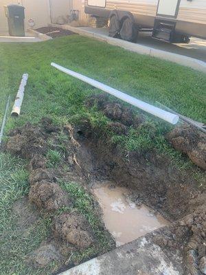 Coring of my street gutter and sidewalk.