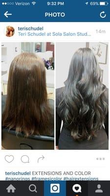 My transformation! I had never thought my hair could look this full and beautiful. Teri is amazing!