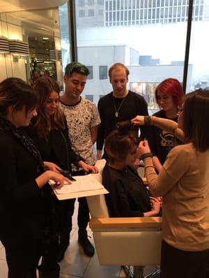 Stylist Training with Ani, Deerfield Salon Manager.