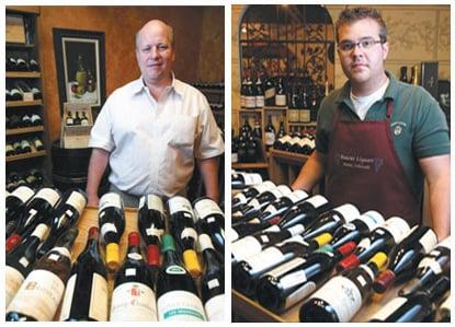 Dave and Matt, the sommeliers at Beaver Liquors.