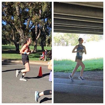 Poor posture to upright runner beating her own personal records!