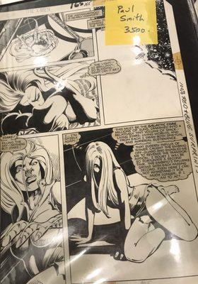 Paul Smith X-Men Original Comic Book Artwork offered for sale at the convention.