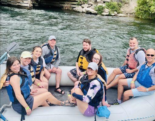 A fun team get together! River rafting at its finest.