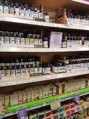 Lots of essential oils and natural body butters, lotions, creams and scrubs