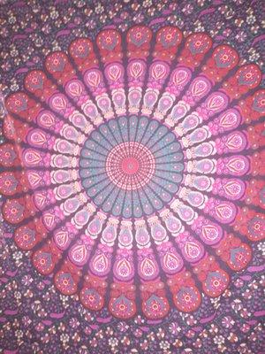 This is the tapestry hanging in my bedroom. NAMASTE!!!