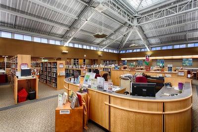 Second floor of the Aurora Public Library's Eola Road Branch.