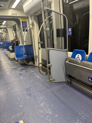 Blue line train to airport