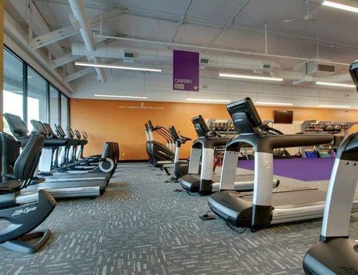 Our cardio area with Life Fitness equipment with wifi interactive screens!