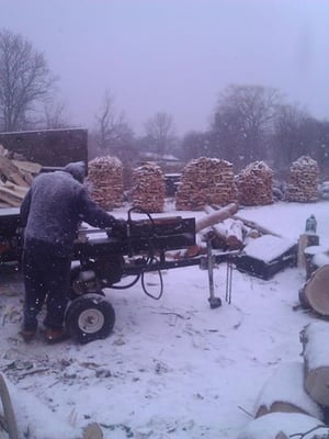 all firewood seasoned for one year. So the wood you burn this winter was split the winter before ensuring the driest, quality.