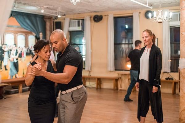 Studio owner Carina Moeller teaching. 
 
 Photo courtesy of Manhattan Sideways (sideways.nyc). Photo by Thomas Arena