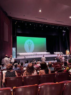 Prior to the start of the white coat ceremony.