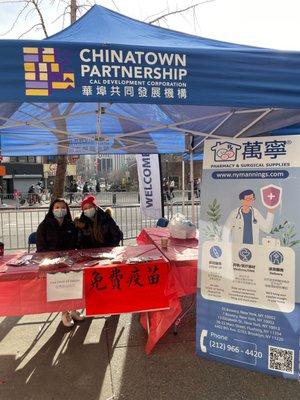 Our pharmacist offered COVID-19 vaccinations at the Chinatown parade to help protect our community.