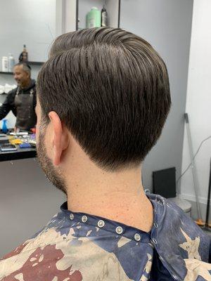 Classical scissors haircut