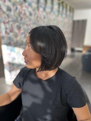 Clean Bob, cut by Sandra