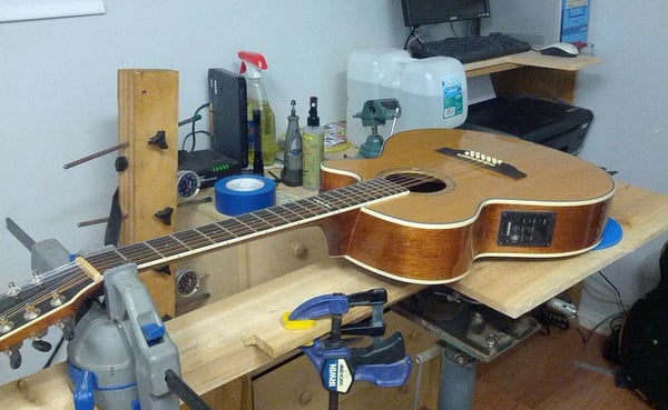 Guitar Repair, setup, fret dress, refret, electronics repair and installation. Finish repair and refinishing.