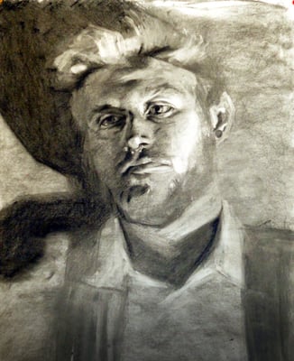 fine art charcoal portrait