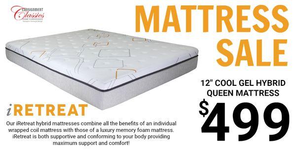 IRETREAT HYBRID QUEEN MATTRESS $499