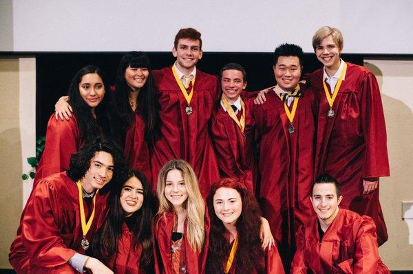 This is my graduating class last year at Baccalaureate, an awards night that also has an emotional time of worship and prayer.