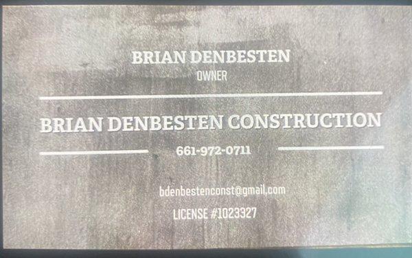 Brian Denbesten Construction