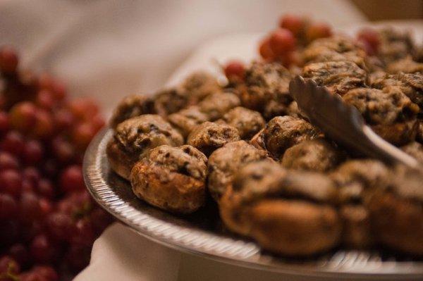 DUXELLE STUFFED MUSHROOMS Mushroom, shallot, garlic and parsley stuffing