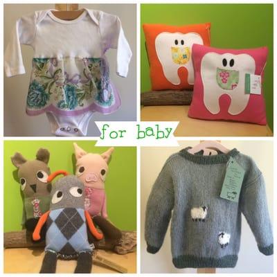 Tooth Fairy Pillows, cashmere snuggly ugly friends, wonderful onsies and hand knitted sweaters - just a small selection in the kids section