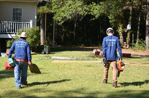 Capstone Roofing employees.